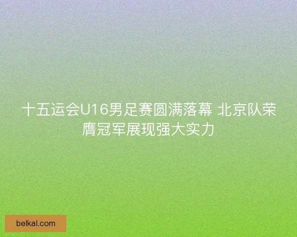 十五运会U16男足赛圆满落幕 北京队荣膺冠军展现强大实力