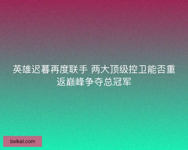 英雄迟暮再度联手 两大顶级控卫能否重返巅峰争夺总冠军 英雄迟暮再度联手 两大顶级控卫能否重返巅峰争夺总冠军